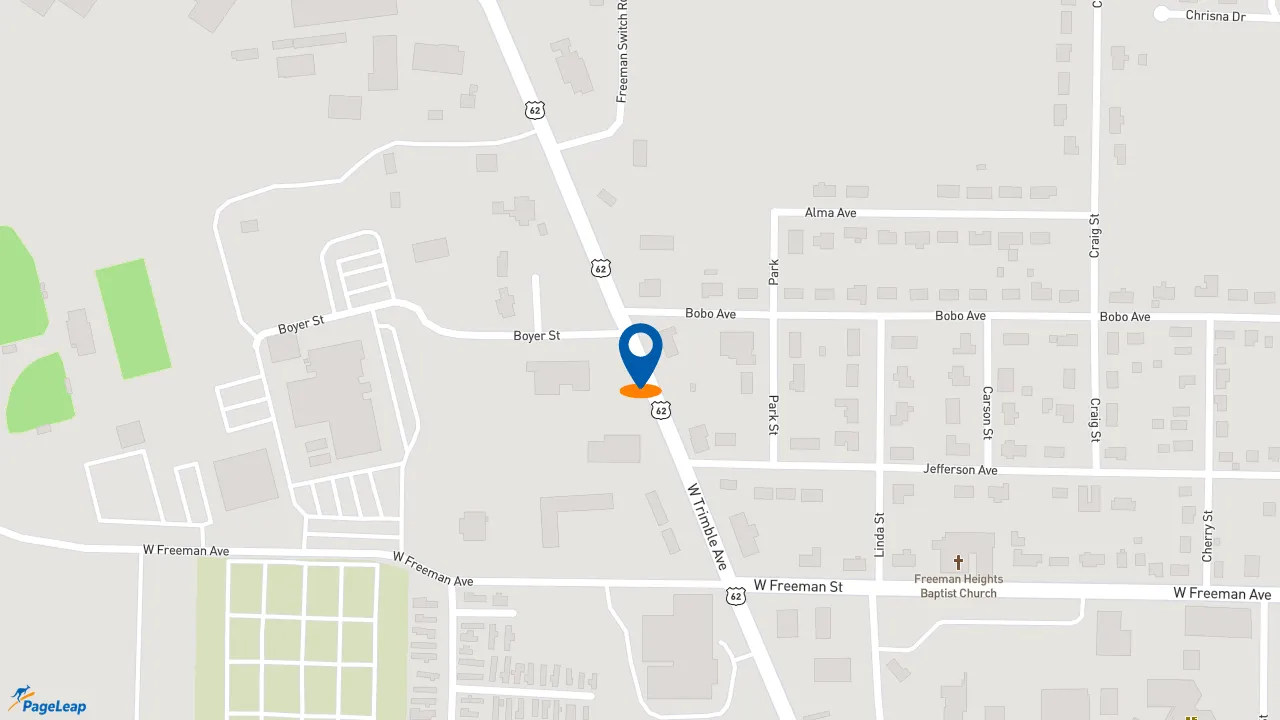 https://pageleap.com map showing location of Taco Bell in Berryville.