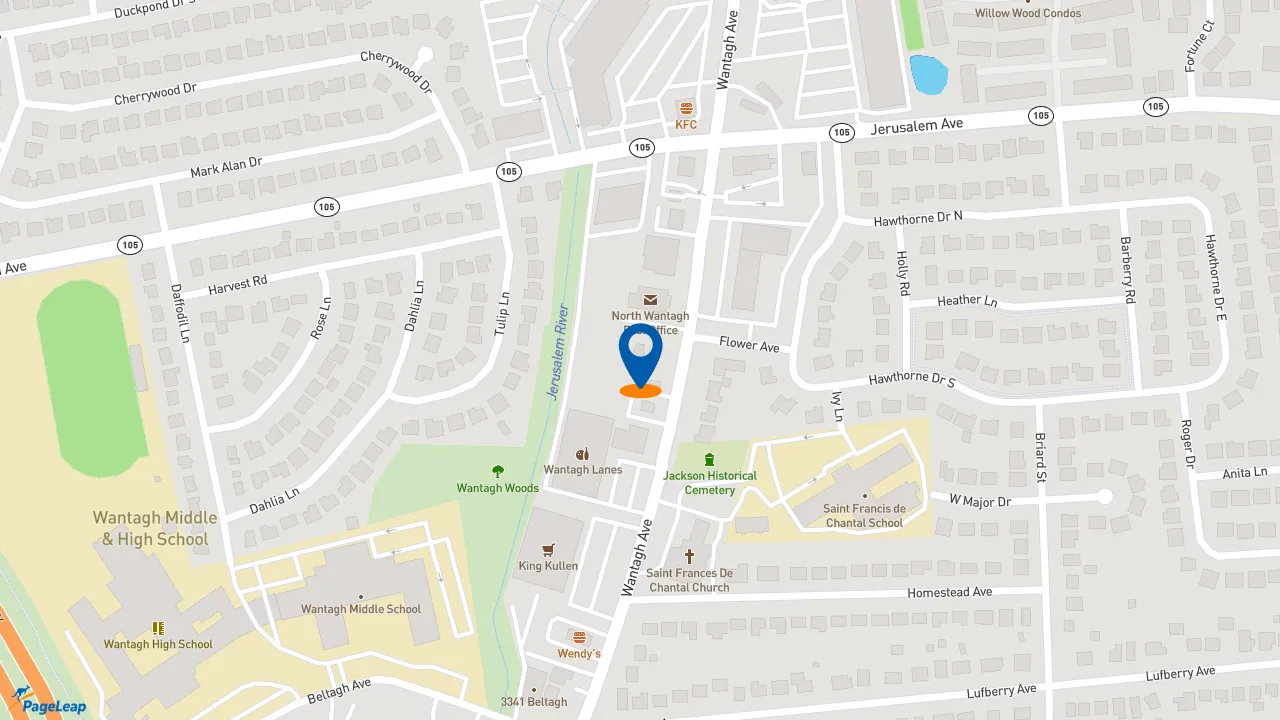 https://pageleap.com map showing location of Taco Bell in Wantagh.