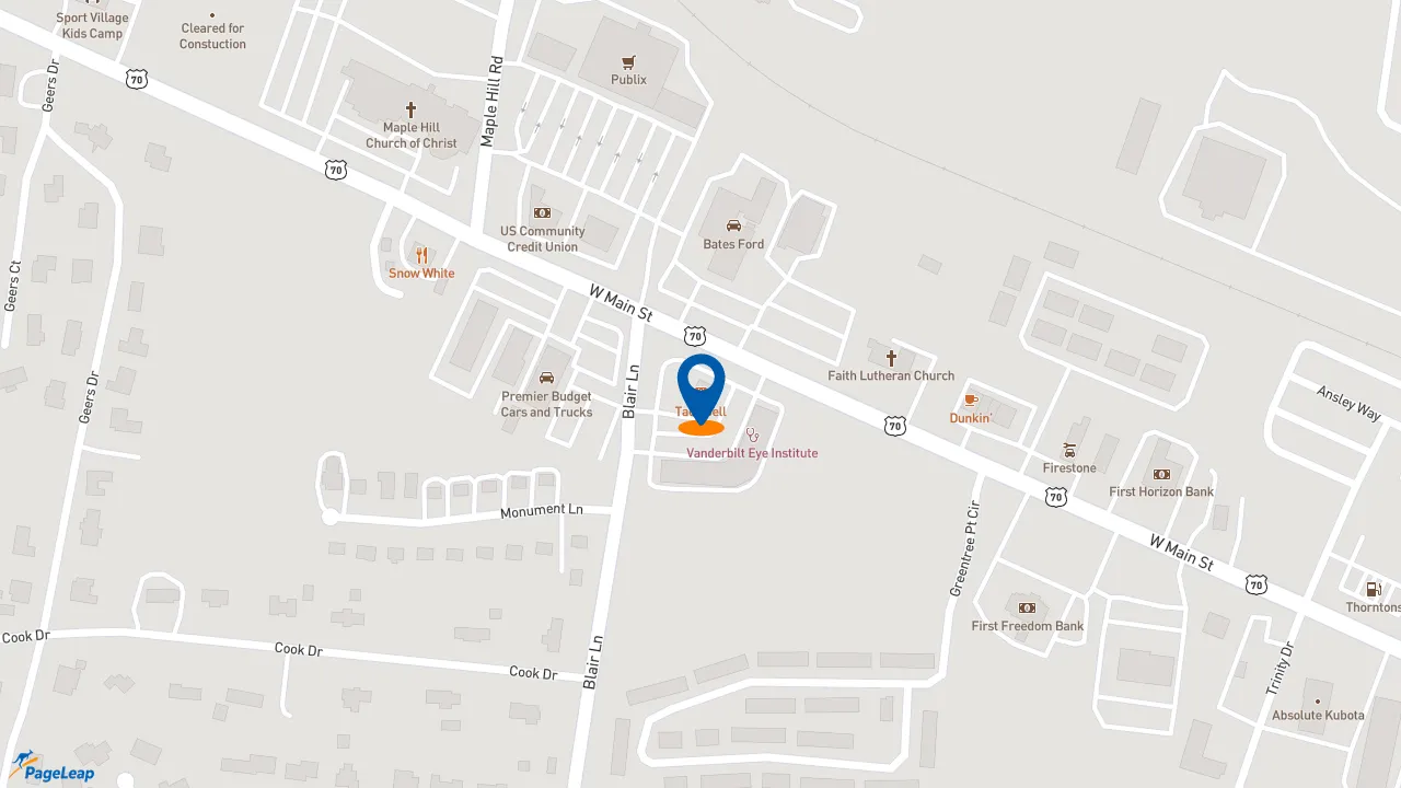 https://pageleap.com map showing location of Taco Bell in Lebanon.