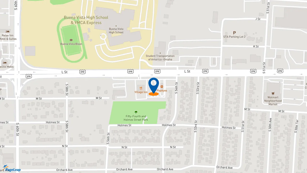 https://pageleap.com map showing location of Taco John&#039;s in Omaha.