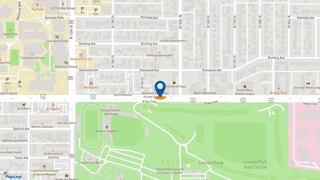 https://pageleap.com map showing location of Taco John&#039;s in Grand Junction.