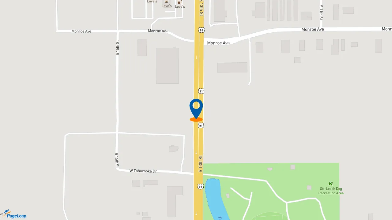 https://pageleap.com map showing location of Taco John&#039;s in Norfolk.