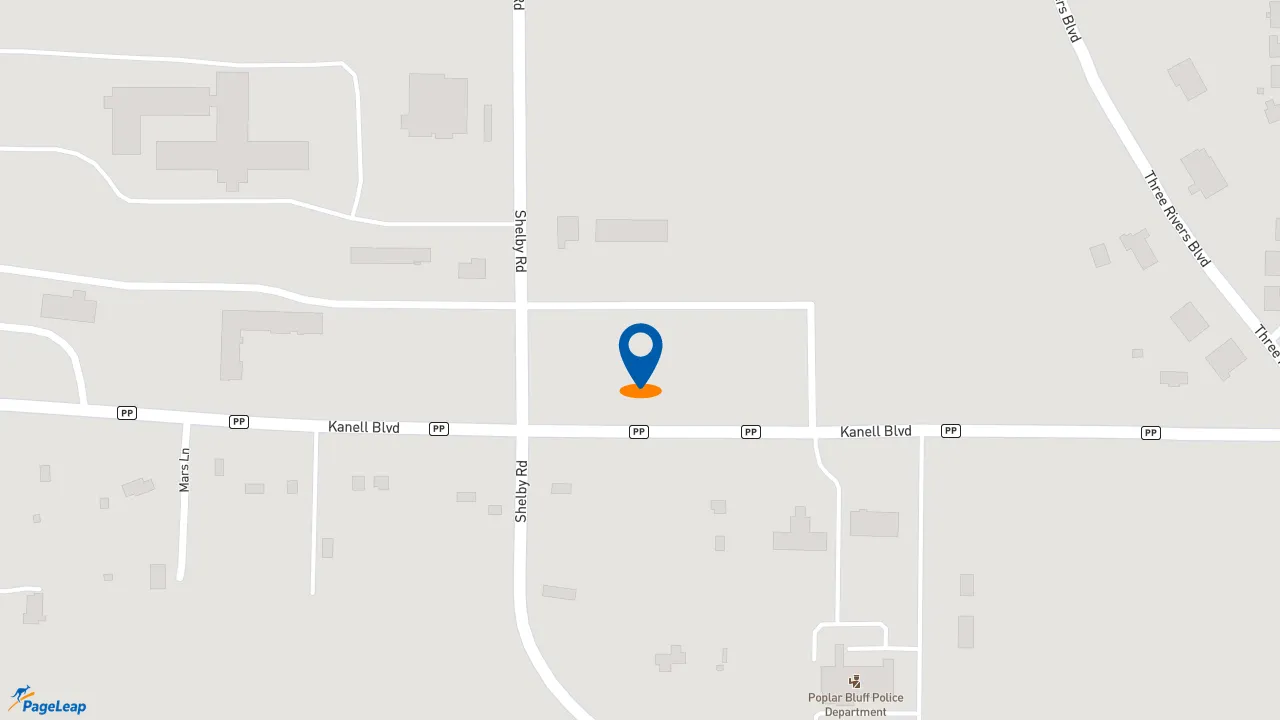https://pageleap.com map showing location of Taco John&#039;s in Poplar Bluff.