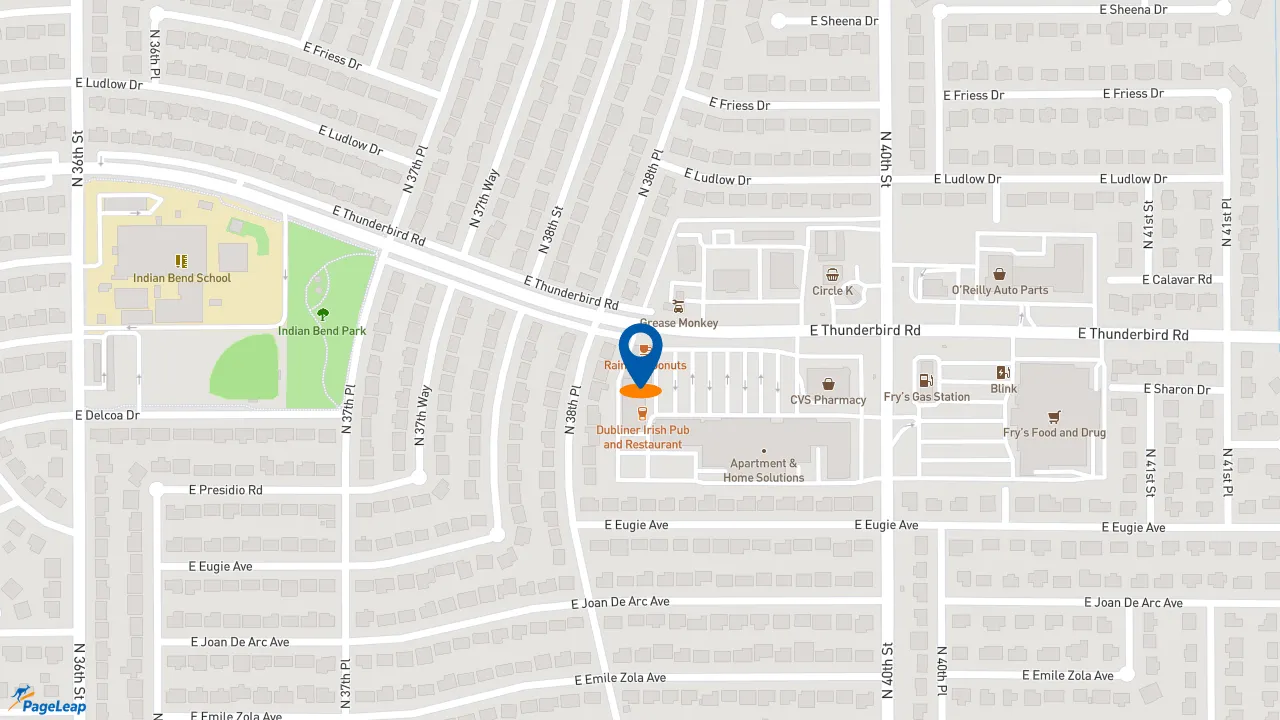 https://pageleap.com map showing location of Tacos Huicho in Phoenix.