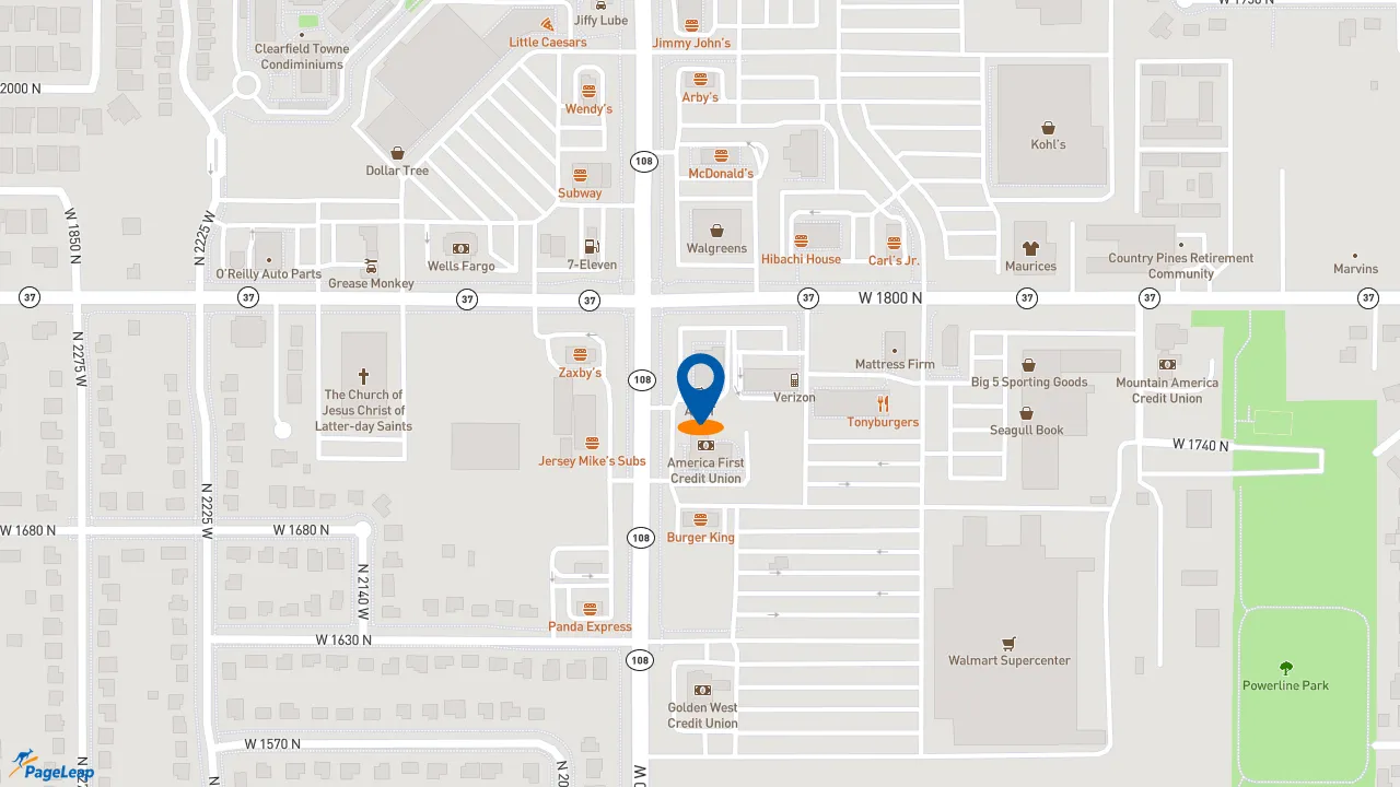 https://pageleap.com map showing location of TacoTime in Clinton.