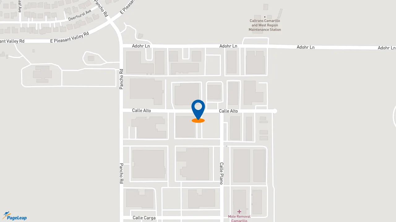 https://pageleap.com map showing location of The Coffee Bean &amp; Tea Leaf CLOSED in Camarillo.