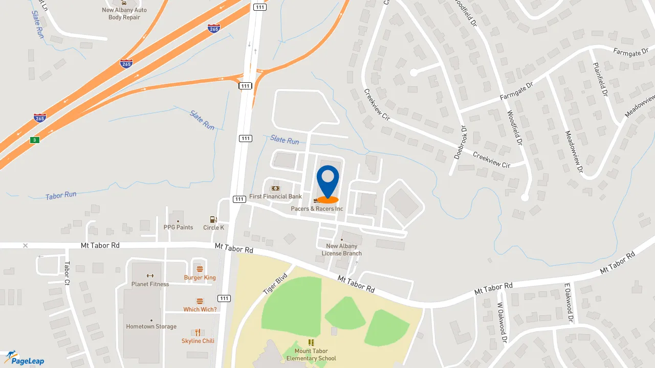 https://pageleap.com map showing location of The Honey Baked Ham Company in New Albany.