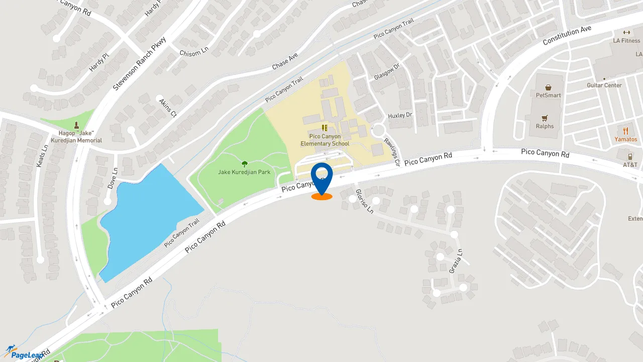 https://pageleap.com map showing location of The Sandwich Spot in Stevenson Ranch.