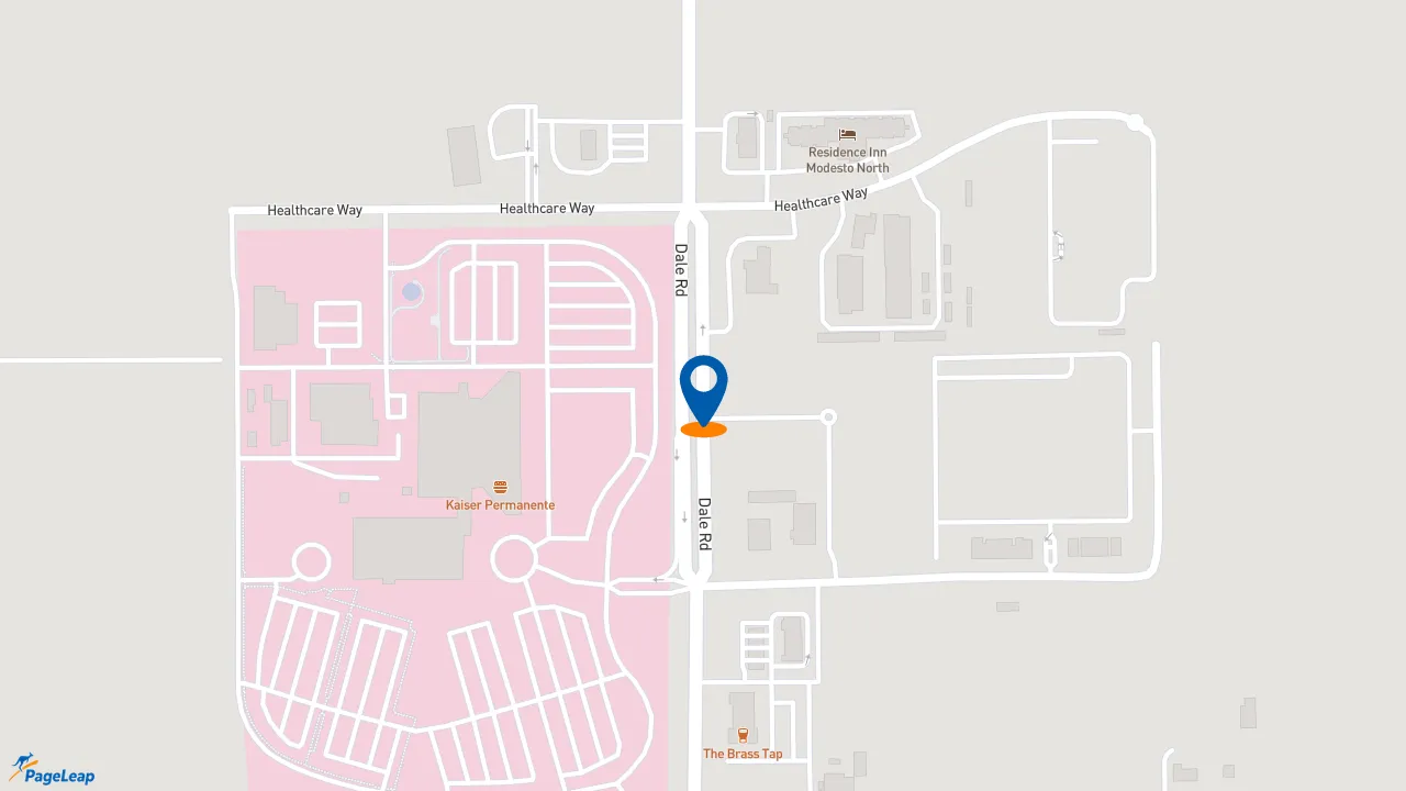 https://pageleap.com map showing location of TOGO&#039;S Sandwiches in Modesto.