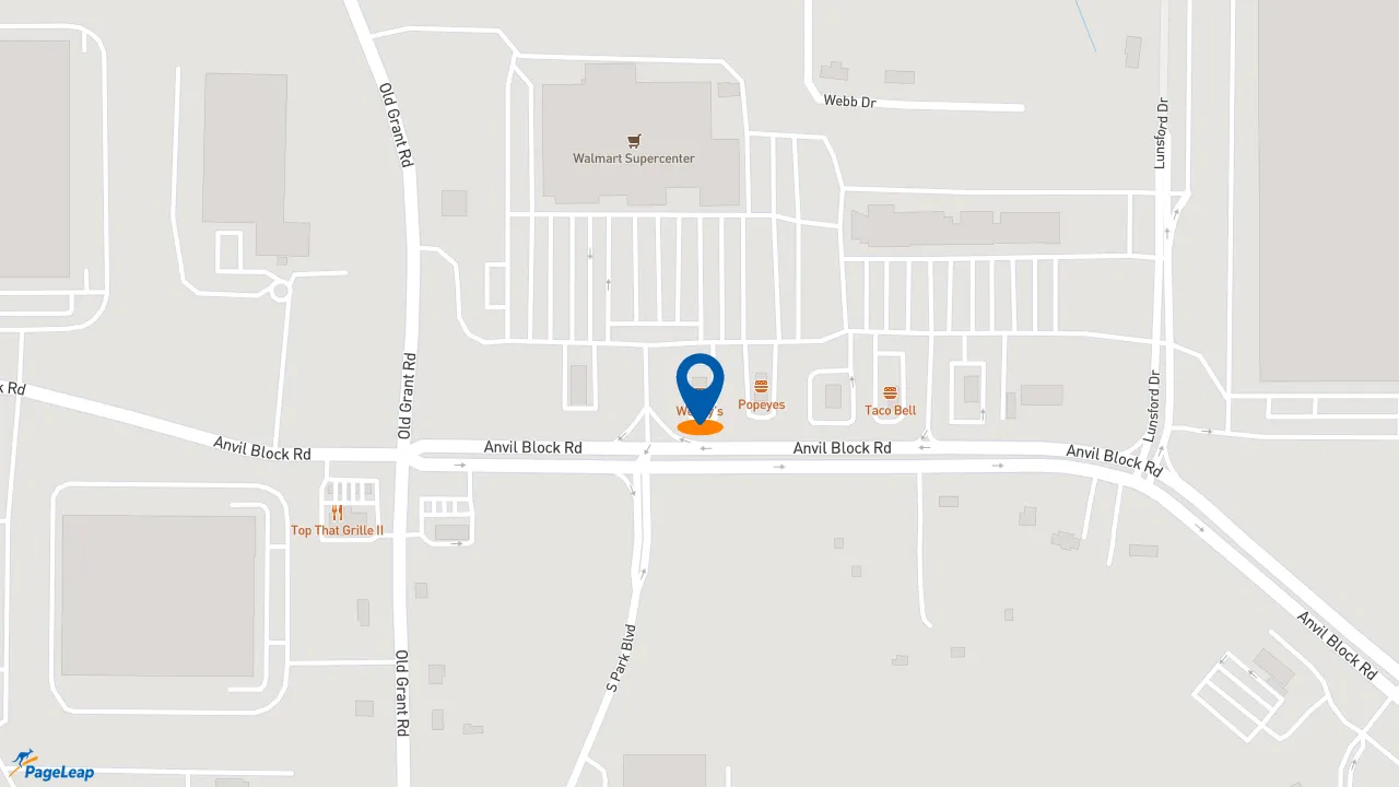 https://pageleap.com map showing location of Wendy&#039;s in Ellenwood.