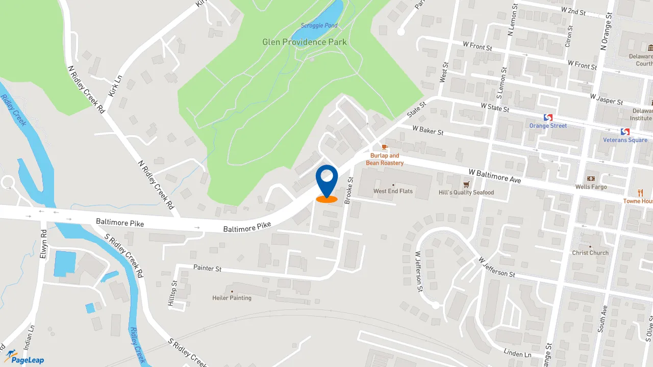 https://pageleap.com map showing location of Wendy&#039;s in Media.