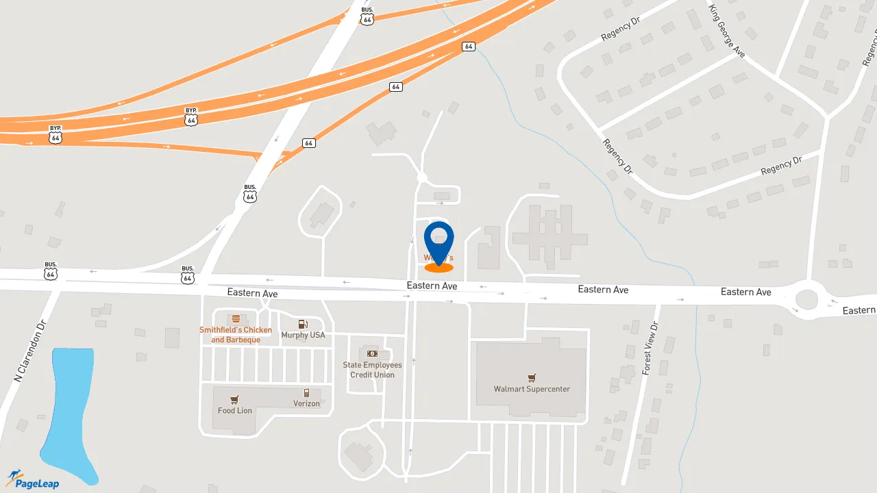 https://pageleap.com map showing location of Wendy&#039;s in Nashville.