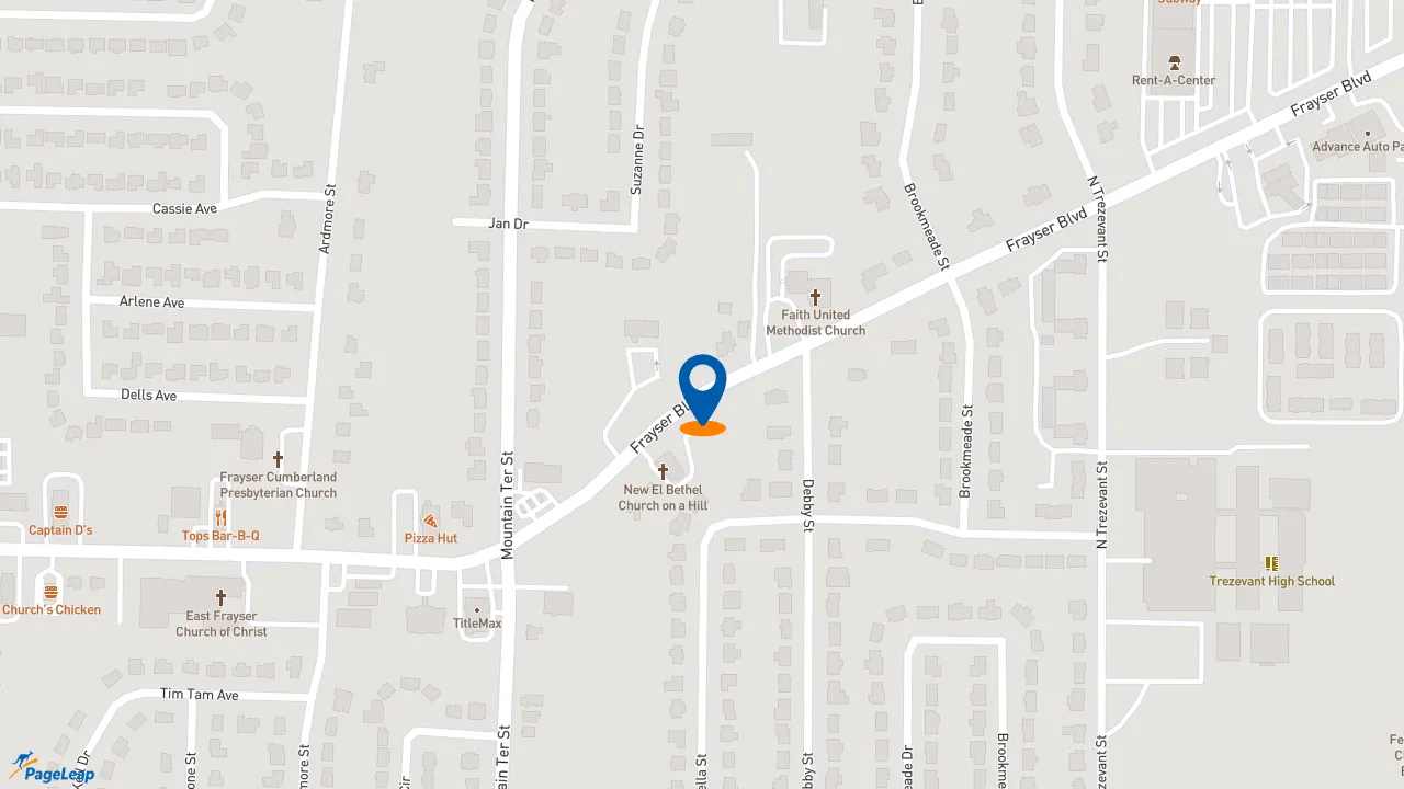 https://pageleap.com map showing location of Wendy&#039;s in Memphis.