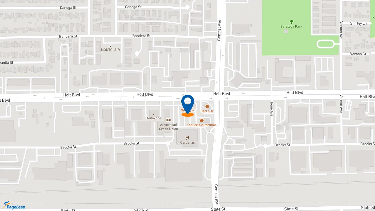 https://pageleap.com map showing location of Wendy&#039;s in Montclair.
