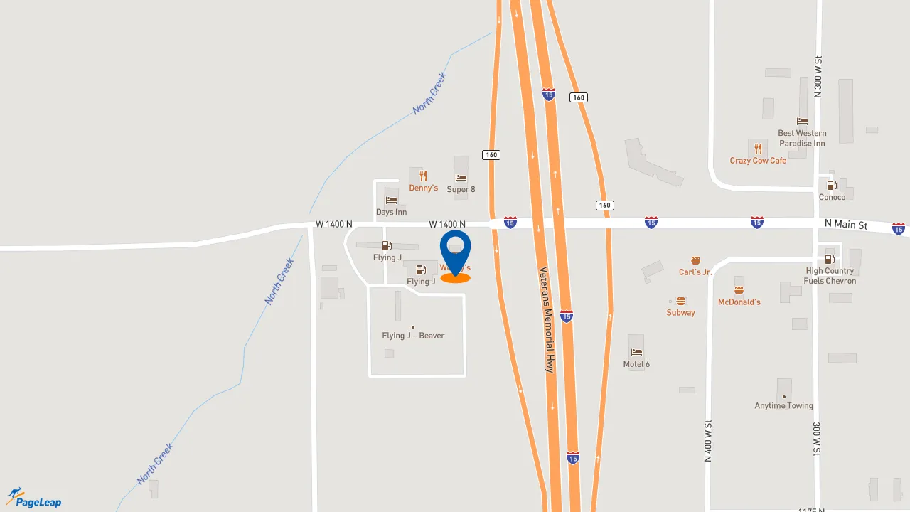 https://pageleap.com map showing location of Wendy&#039;s in Beaver.