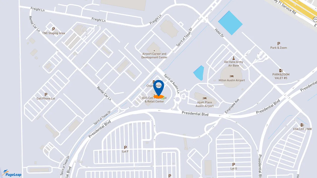 https://pageleap.com map showing location of Whataburger in Austin.