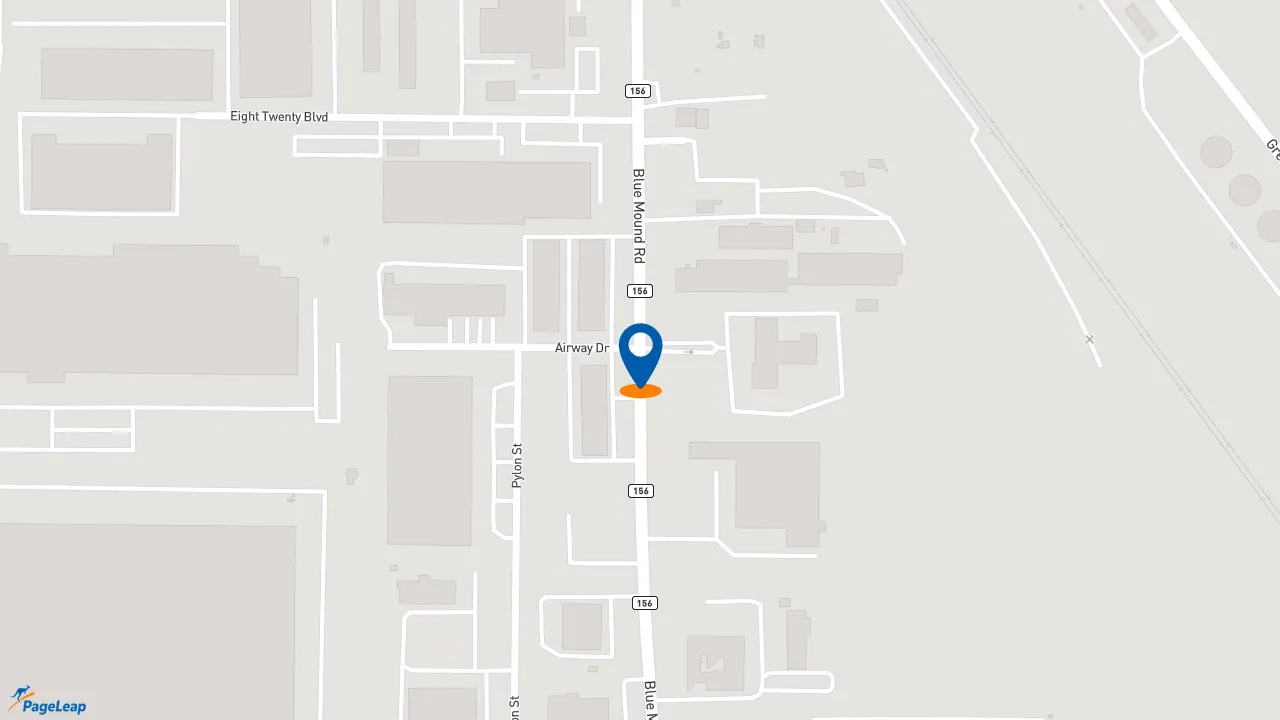 https://pageleap.com map showing location of Wing Boss in Fort Worth.