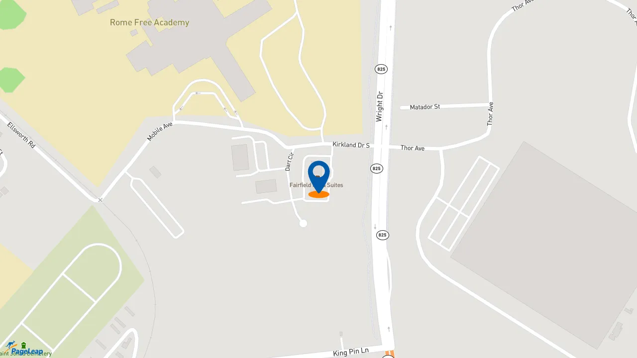 https://pageleap.com map showing location of Wingate By Wyndham Rome in Rome.