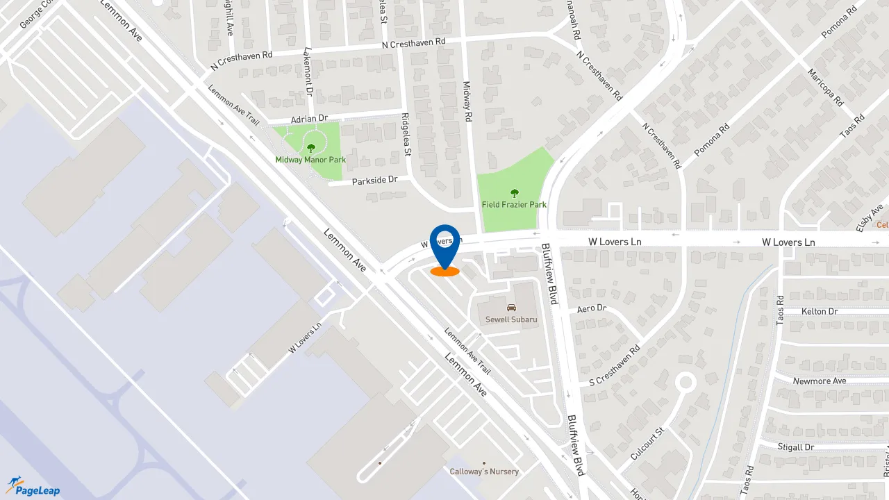 https://pageleap.com map showing location of WOW Donuts and Drips - Elevated Donuts Pastries and Coffee in Dallas.