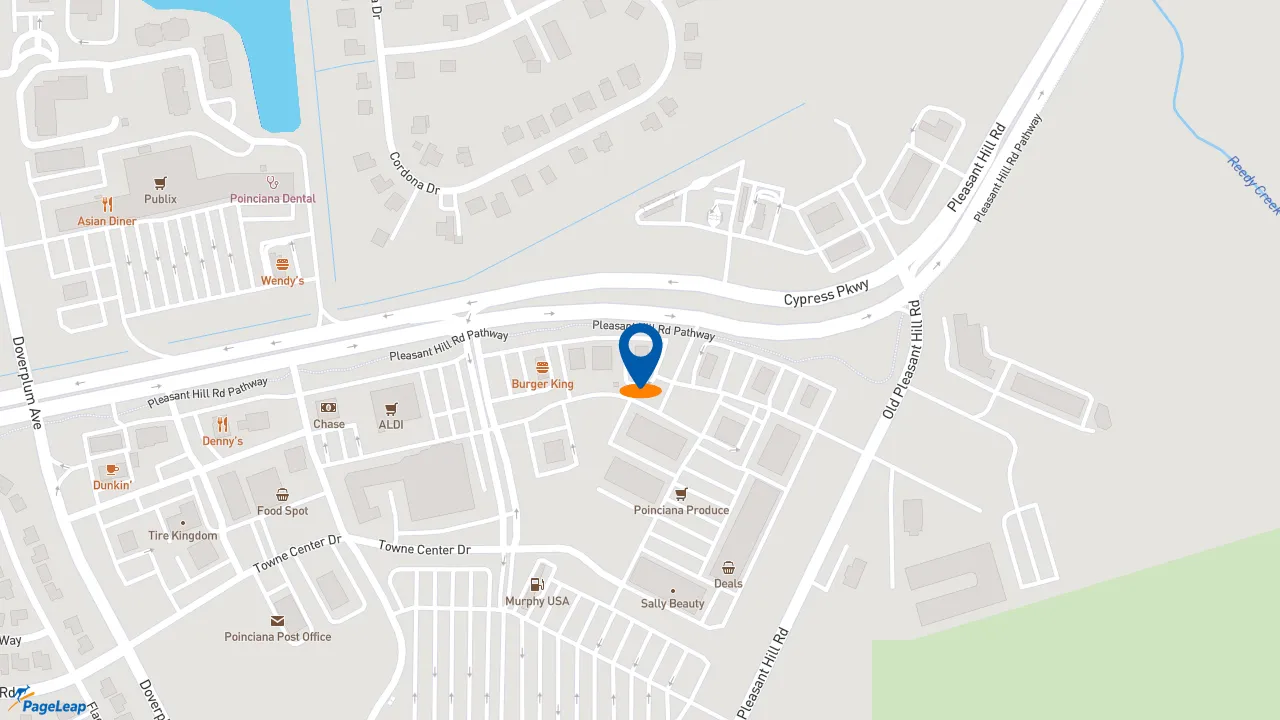 https://pageleap.com map showing location of Zaxby&#039;s Chicken Fingers &amp; Buffalo Wings in Poinciana.