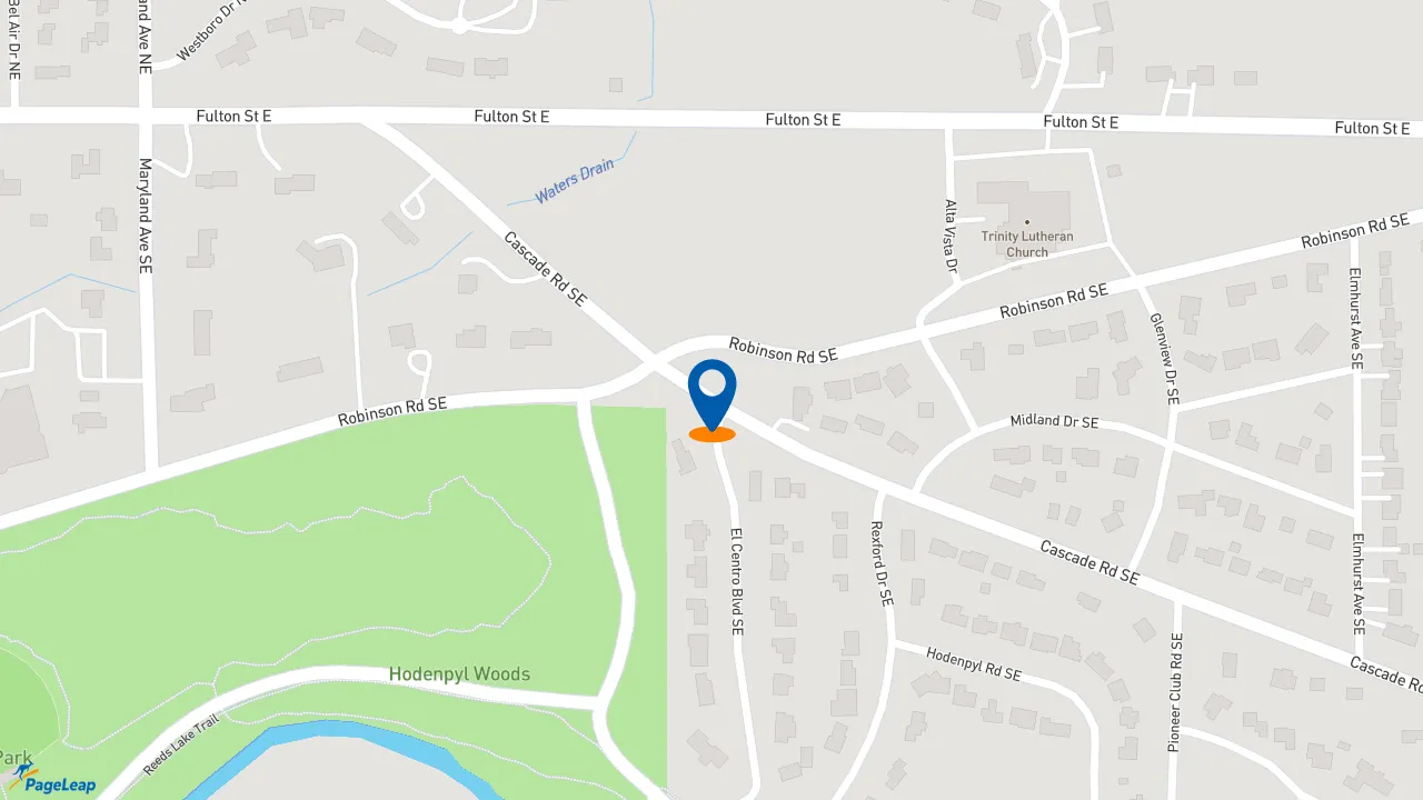 https://pageleap.com map showing location of Z!Eats in Grand Rapids.