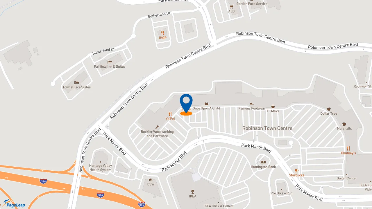 https://pageleap.com map showing location of Z!Eats in Pittsburgh.