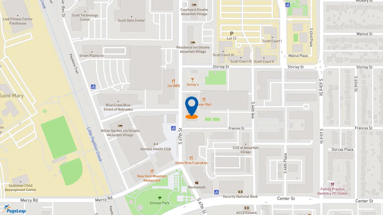 https://pageleap.com map showing location of Z!Eats in Omaha.