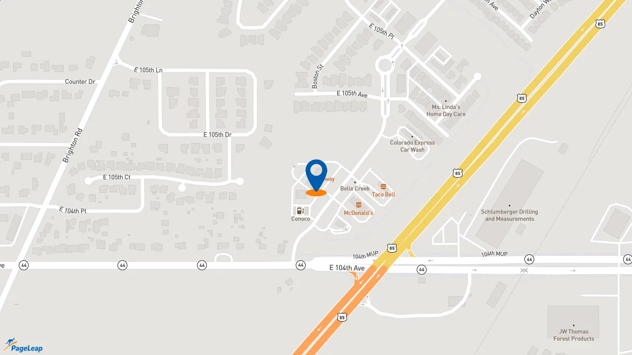https://pageleap.com map showing location of Ziggi&#039;s Coffee in Henderson.